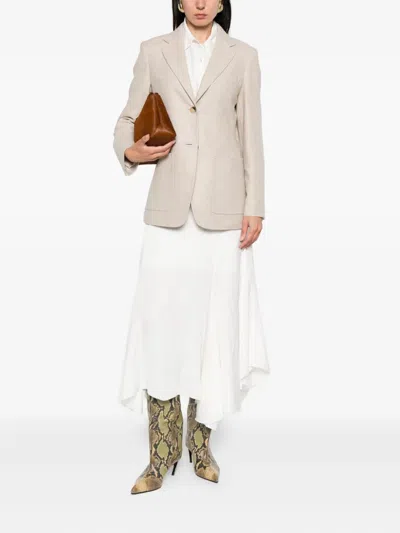 Max Mara Single-breasted Blazer In White