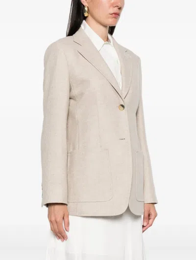 Max Mara Single-breasted Blazer In White