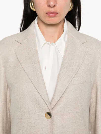 Max Mara Single-breasted Blazer In White
