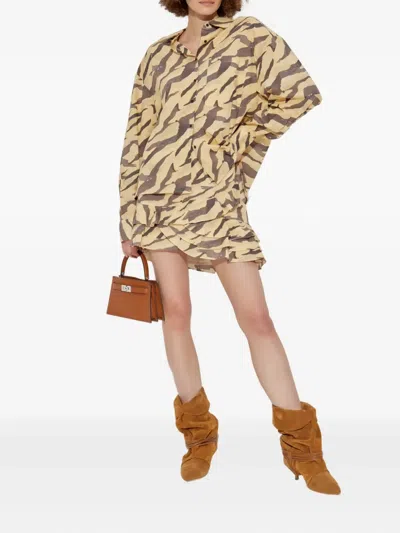 Iro Dauna Tiger-print Ruffled Mini Skirt In Multi