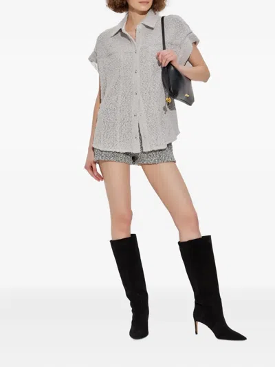 Iro Samyra Textured Button-fastening Shirt In Gray