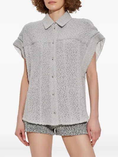 Iro Samyra Textured Button-fastening Shirt In Gray