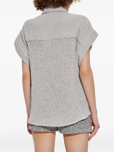 Iro Samyra Textured Button-fastening Shirt In Gray