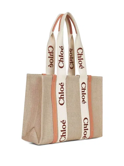 Chloé Women Beige Woody Tote Bag