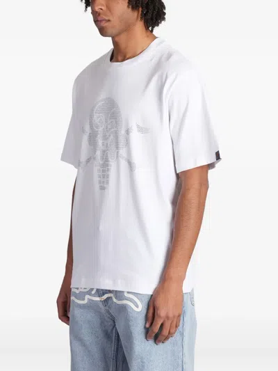Icecream Skull-embellished T-shirt In White