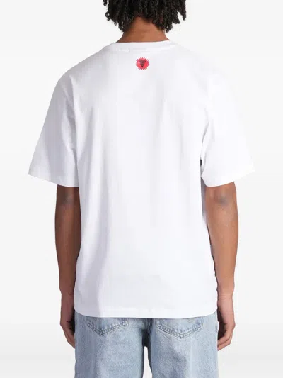 Icecream Skull-embellished T-shirt In White