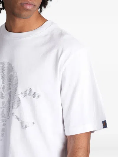 Icecream Skull-embellished T-shirt In White
