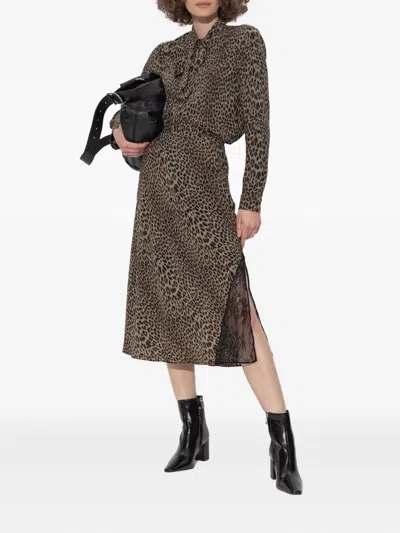 Zadig & Voltaire Leopard-print Tie-neck Blouse