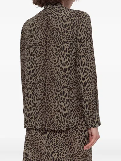 Zadig & Voltaire Leopard-print Tie-neck Blouse