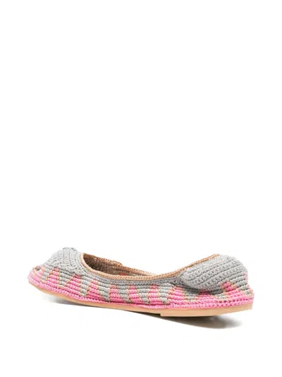 Slo_hand_made Crochet Trimmed Ballet Flats