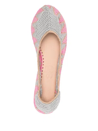 Slo_hand_made Crochet Trimmed Ballet Flats