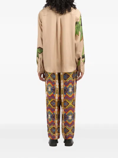 Pierre-louis Mascia Peony-print Pocket Shirt In Multi