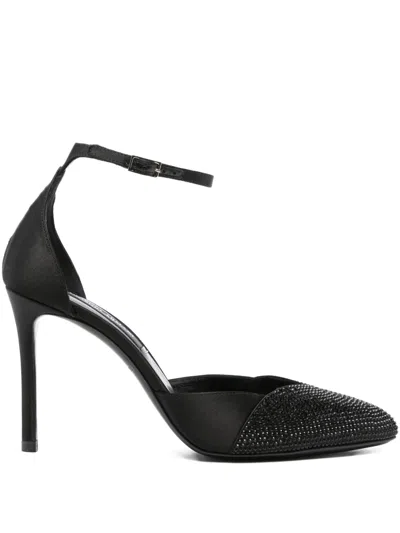 Giorgio Armani 90mm Crystal-embellished Ankle-strap Pumps