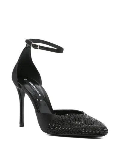 Giorgio Armani 90mm Crystal-embellished Ankle-strap Pumps