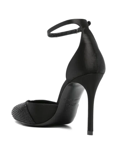 Giorgio Armani 90mm Crystal-embellished Ankle-strap Pumps