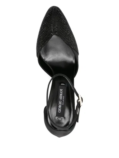 Giorgio Armani 90mm Crystal-embellished Ankle-strap Pumps