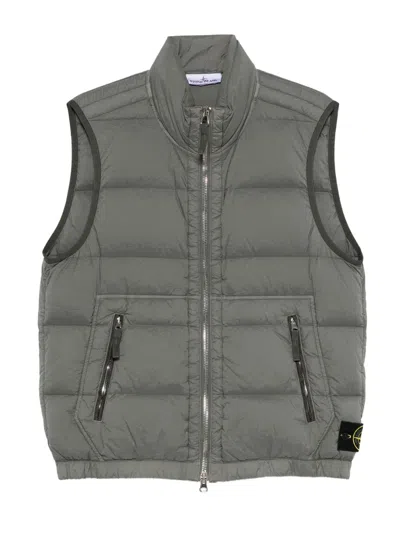 Stone Island Suit Vest  Men Color Grey In Burgundy