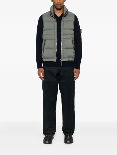 Stone Island Suit Vest  Men Color Grey In Burgundy