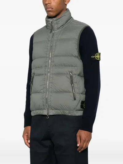 Stone Island Suit Vest  Men Color Grey In Burgundy