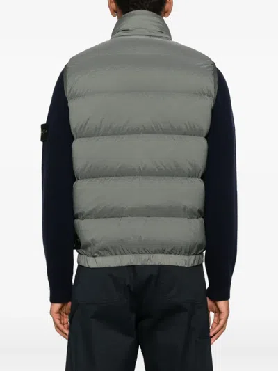 Stone Island Suit Vest  Men Color Grey In Burgundy