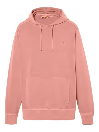 Timberland Hooded Sweatshirt With Drawstring Hood And Front Pocket In Orange