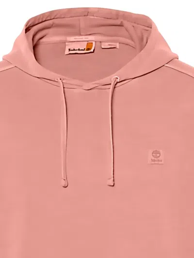Timberland Hooded Sweatshirt With Drawstring Hood And Front Pocket In Orange