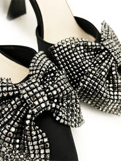 Twenty Four Haitch Bow-embellished Slingback Pumps