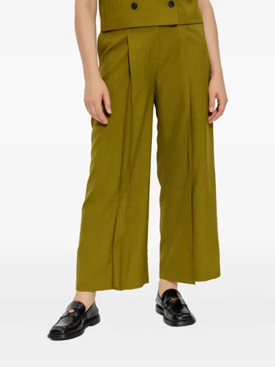 Theory Deep Plt Pant.city T Clothing In Green