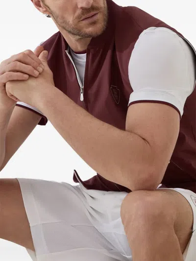 Brunello Cucinelli Nylon Vest With Logo In Burgundy