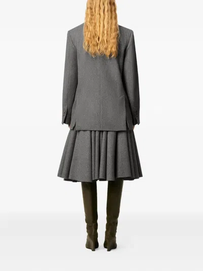 Ami Alexandre Mattiussi Grey Wool Loose Single Breasted Jacket Grey In Gray