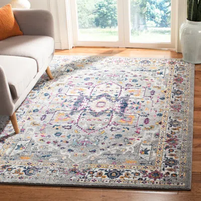 Safavieh Evoke Machine Made Area Rug, Grey / Grey Traditional Style Easy Care In Multi