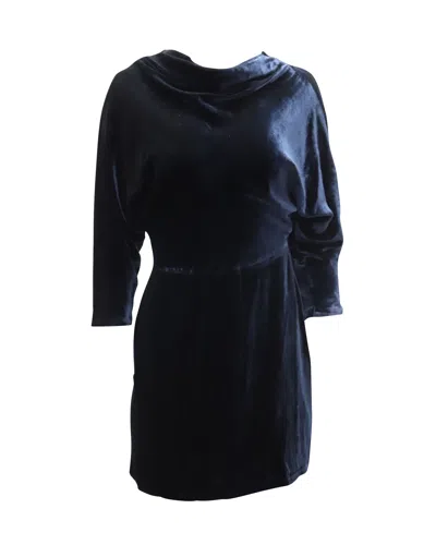 A.l.c Alc Marin Velvet Dress In Navy Blue Viscose In Blue