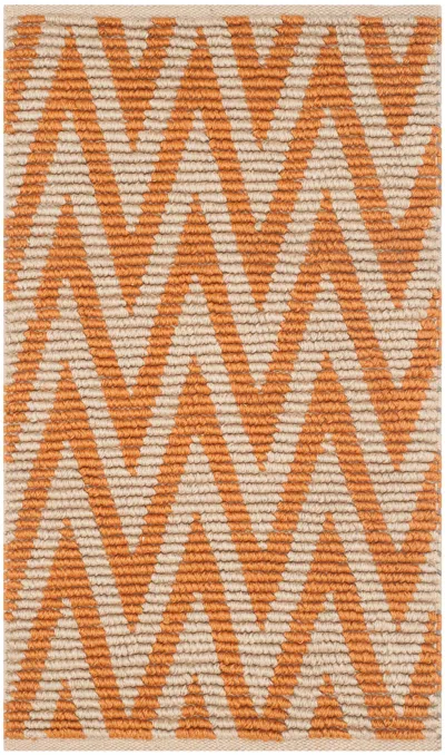 Safavieh Cape Cod Hand Made Area Rug, Natural / Orange Contemporary Style Non-shedding In Orange