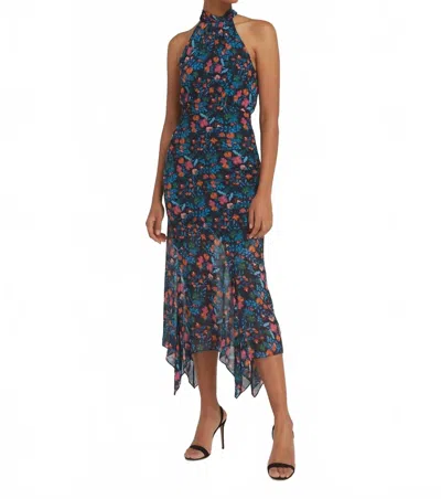 Saloni Lila Dress In Flori Midnight In Multi