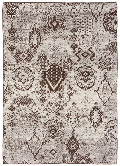 Safavieh Castilla Hand Made Area Rug, Grey / Chocolate Traditional Style Non-shedding In Brown