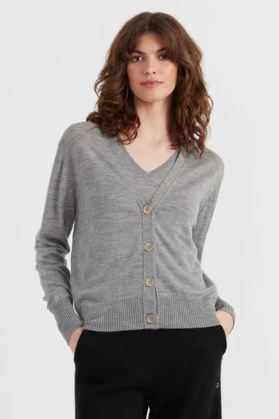 Chinti & Parker Fine-knit Merino Cardigan In Gray