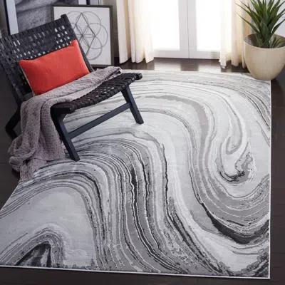 Safavieh Craft Machine Made Area Rug, Light Grey / Grey Contemporary Style Easy Care