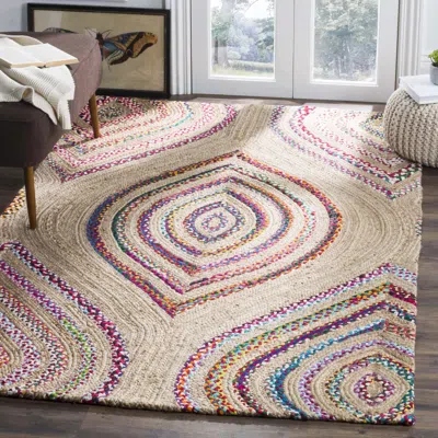 Safavieh Cape Cod Hand Made Area Rug, Natural / Multi Bohemian Style Non-shedding In Multi
