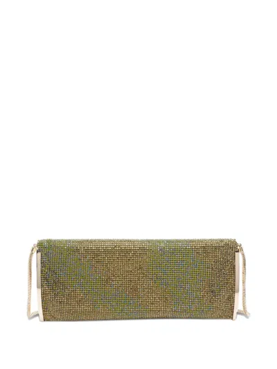 Benedetta Bruzziches Chain Strap Rectangular Shoulder Bag With Rhinestone Embellishment