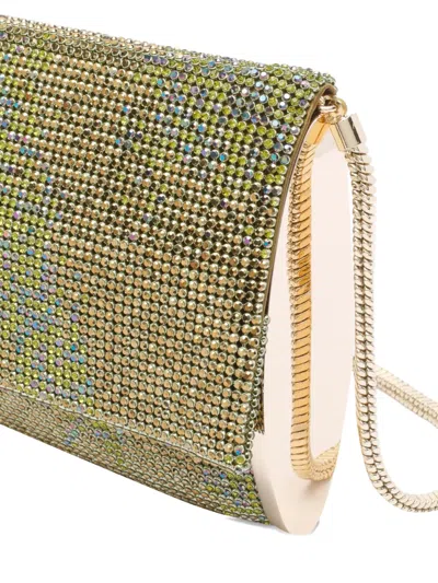 Benedetta Bruzziches Chain Strap Rectangular Shoulder Bag With Rhinestone Embellishment
