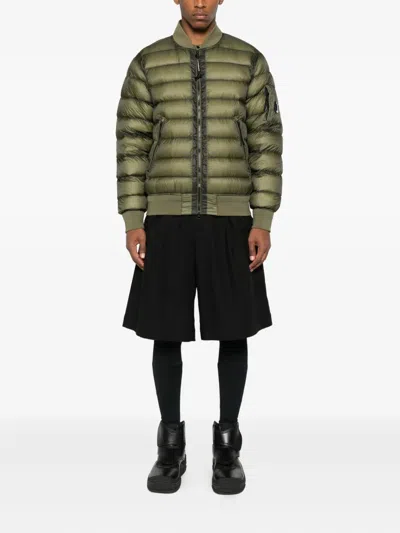 C.p. Company D.d. Shell Padded Bomber Jacket In Green