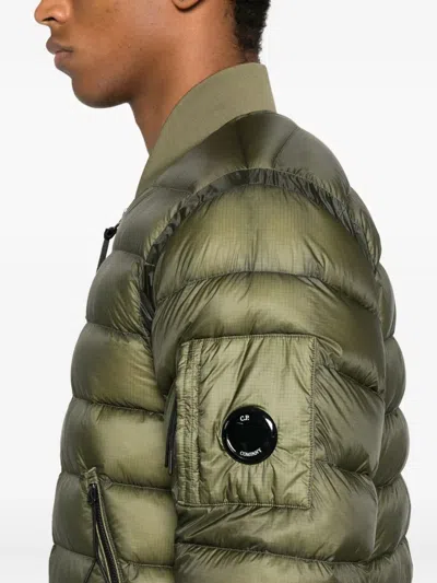 C.p. Company D.d. Shell Padded Bomber Jacket In Green