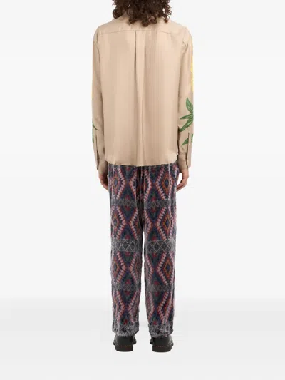 Pierre-louis Mascia Aloegots Peony-print Pocket Shirt In Multi