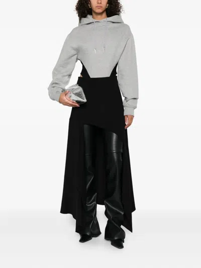 Mugler Asymmetric High-low Skirt