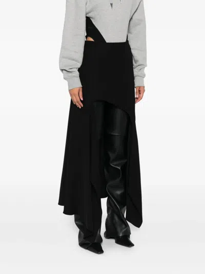 Mugler Asymmetric High-low Skirt