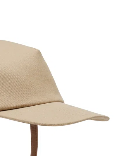 Maison Margiela Leather-strap Baseball Cap In Neutral