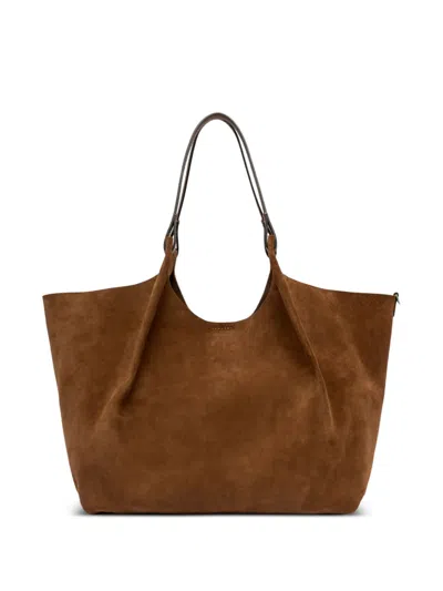 Gianni Chiarini Dua Suede Leather Shoulder Bag In Brown