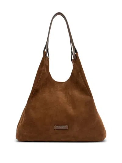 Gianni Chiarini Dua Suede Leather Shoulder Bag In Brown