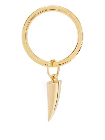 Giuseppe Zanotti Sharkiee Tooth-shaped Keyring In Gold