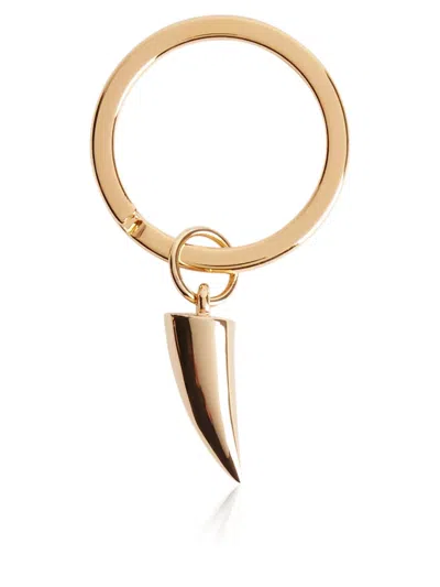 Giuseppe Zanotti Sharkiee Tooth-shaped Keyring In Gold